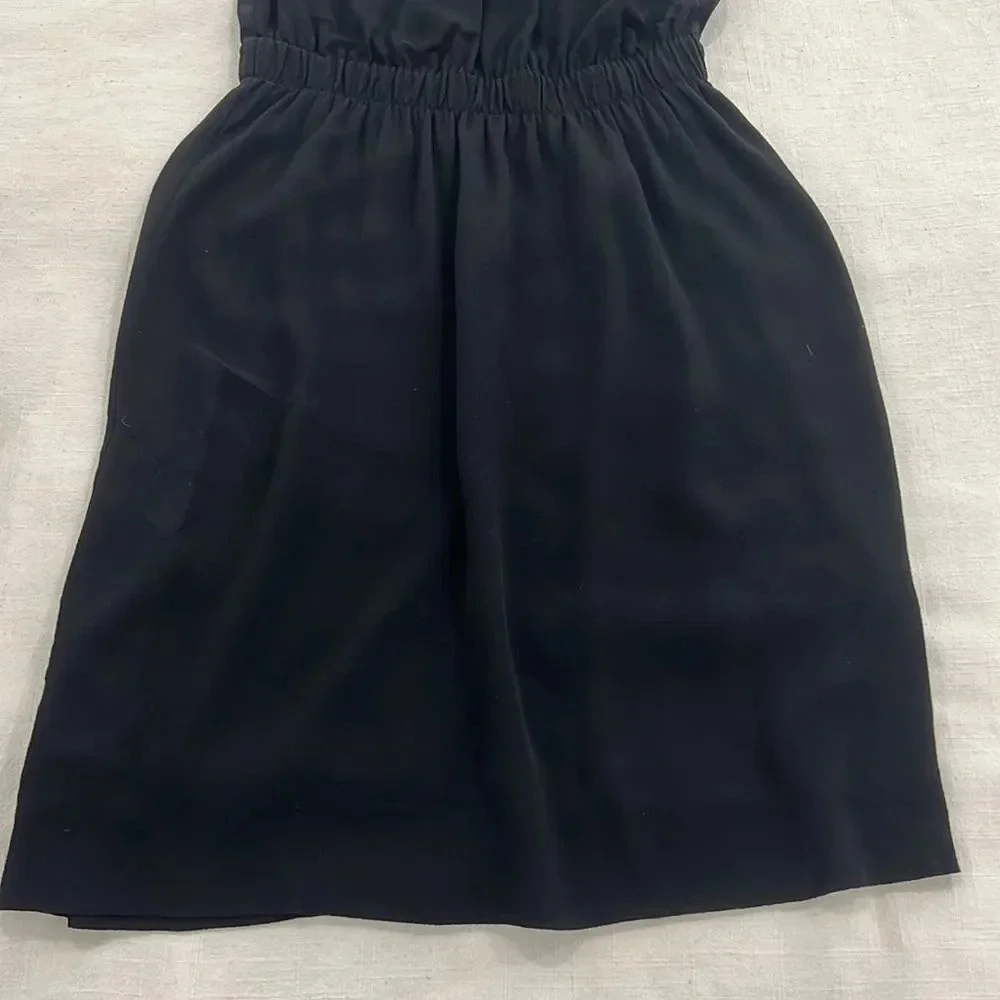 KATE SPADE New York Frill in Black Flutter Sleeve Fluid Crepe Dress size 10